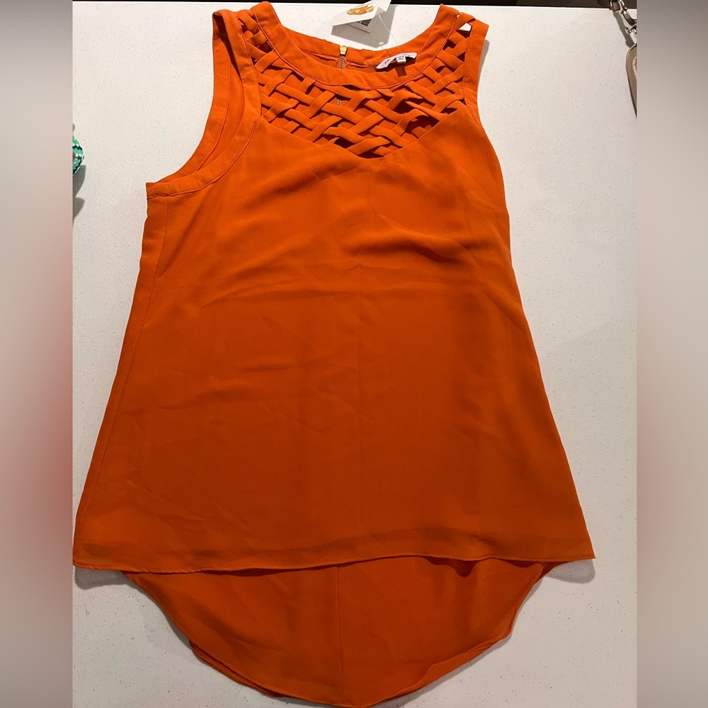 Burnt orange blouse